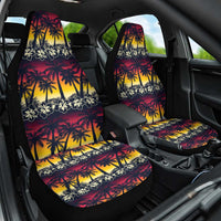 Hawaii Hibiscus Palm Tree Sunset Car Seat Cover Tropical Style - Wonder Print Shop