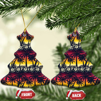 Hawaii Hibiscus Palm Tree Sunset Ceramic Ornament Tropical Style - Wonder Print Shop