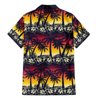 Hawaii Hibiscus Palm Tree Sunset Family Matching Mermaid Dress and Hawaiian Shirt Tropical Style - Wonder Print Shop