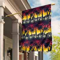 Hawaii Hibiscus Palm Tree Sunset Garden Flag Tropical Style - Wonder Print Shop