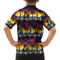 Hawaii Hibiscus Palm Tree Sunset Hawaiian Shirt Tropical Style - Wonder Print Shop