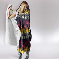 Hawaii Hibiscus Palm Tree Sunset Hooded Blanket Tropical Style - Wonder Print Shop