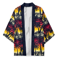Hawaii Hibiscus Palm Tree Sunset Kimono Tropical Style - Wonder Print Shop