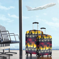 Hawaii Hibiscus Palm Tree Sunset Luggage Cover Tropical Style - Wonder Print Shop