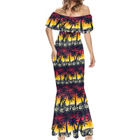 Hawaii Hibiscus Palm Tree Sunset Mermaid Dress Tropical Style - Wonder Print Shop
