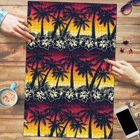 Hawaii Hibiscus Palm Tree Sunset Puzzle Tropical Style - Wonder Print Shop