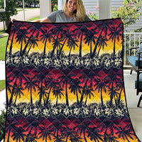 Hawaii Hibiscus Palm Tree Sunset Quilt Tropical Style - Wonder Print Shop
