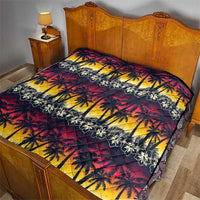Hawaii Hibiscus Palm Tree Sunset Quilt Tropical Style - Wonder Print Shop