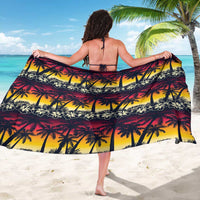 Hawaii Hibiscus Palm Tree Sunset Sarong Tropical Style - Wonder Print Shop