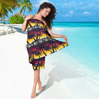 Hawaii Hibiscus Palm Tree Sunset Sarong Tropical Style - Wonder Print Shop