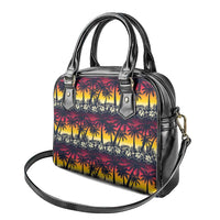 Hawaii Hibiscus Palm Tree Sunset Shoulder Handbag Tropical Style - Wonder Print Shop