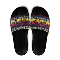 Hawaii Hibiscus Palm Tree Sunset Slide Sandals Tropical Style - Wonder Print Shop