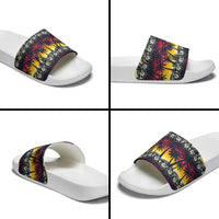 Hawaii Hibiscus Palm Tree Sunset Slide Sandals Tropical Style - Wonder Print Shop