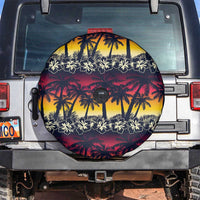 Hawaii Hibiscus Palm Tree Sunset Spare Tire Cover Tropical Style - Wonder Print Shop
