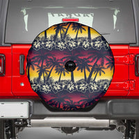 Hawaii Hibiscus Palm Tree Sunset Spare Tire Cover Tropical Style - Wonder Print Shop