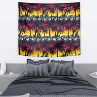 Hawaii Hibiscus Palm Tree Sunset Tapestry Tropical Style - Wonder Print Shop