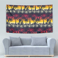 Hawaii Hibiscus Palm Tree Sunset Tapestry Tropical Style - Wonder Print Shop