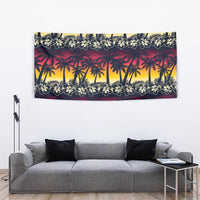 Hawaii Hibiscus Palm Tree Sunset Tapestry Tropical Style - Wonder Print Shop