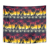 Hawaii Hibiscus Palm Tree Sunset Tapestry Tropical Style - Wonder Print Shop