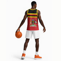 Uganda Flag Stylized Basketball Jersey Jamhuri ya Uganda