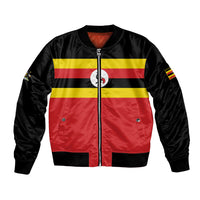 Uganda Flag Stylized Bomber Jacket Jamhuri ya Uganda
