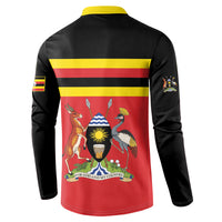 Uganda Flag Stylized Button Sweatshirt Jamhuri ya Uganda
