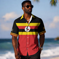 Uganda Flag Stylized Hawaiian Shirt Jamhuri ya Uganda