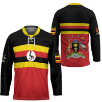 Uganda Flag Stylized Hockey Jersey Jamhuri ya Uganda