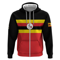 Uganda Flag Stylized Hoodie Jamhuri ya Uganda