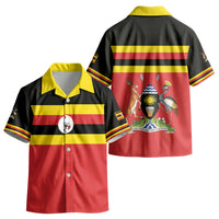 Uganda Flag Stylized Kid Hawaiian Shirt Jamhuri ya Uganda