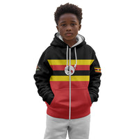 Uganda Flag Stylized Kid Hoodie Jamhuri ya Uganda