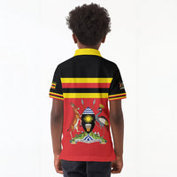 Uganda Flag Stylized Kid Polo Shirt Jamhuri ya Uganda