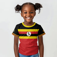 Uganda Flag Stylized Kid T shirt Jamhuri ya Uganda