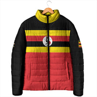 Uganda Flag Stylized Padded Jacket Jamhuri ya Uganda