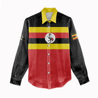 Uganda Flag Stylized Women Casual Shirt Jamhuri ya Uganda
