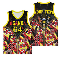 Personalised Uganda 64th Anniversary Basketball Jersey Happy Independence Day