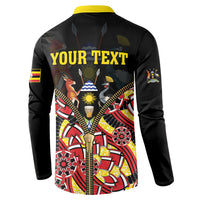 Personalised Uganda 64th Anniversary Button Sweatshirt Happy Independence Day