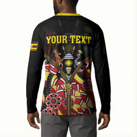 Personalised Uganda 64th Anniversary Button Sweatshirt Happy Independence Day