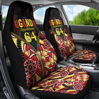 Uganda 64th Anniversary Car Seat Cover Happy Independence Day