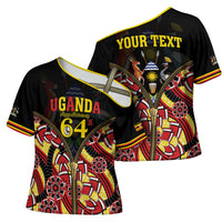 Personalised Uganda 64th Anniversary Cross Shoulder Shirt Happy Independence Day