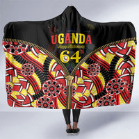 Uganda 64th Anniversary Hooded Blanket Happy Independence Day