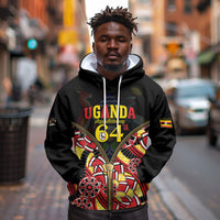 Personalised Uganda 64th Anniversary Hoodie Happy Independence Day