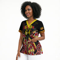 Personalised Uganda 64th Anniversary Scrub Top Happy Independence Day