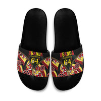 Uganda 64th Anniversary Slide Sandals Happy Independence Day