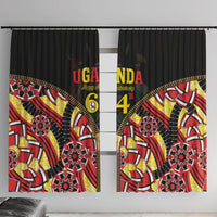 Uganda 64th Anniversary Window Curtain Happy Independence Day