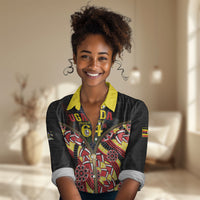 Personalised Uganda 64th Anniversary Women Casual Shirt Happy Independence Day
