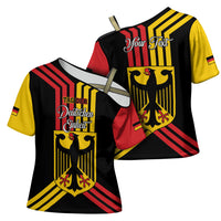 Personalised Tag Der Deutschen Einheit Cross Shoulder Shirt Happy Unity Day