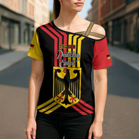 Personalised Tag Der Deutschen Einheit Cross Shoulder Shirt Happy Unity Day