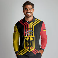 Personalised Tag Der Deutschen Einheit Long Sleeve Polo Shirt Happy Unity Day