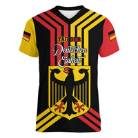 Personalised Tag Der Deutschen Einheit Women V-Neck T-Shirt Happy Unity Day